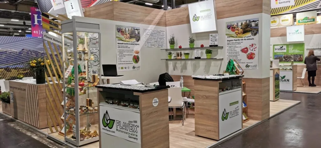 Flavex Messestand am Deutschen Pavilion bei der NATEXPO 2023 in Paris